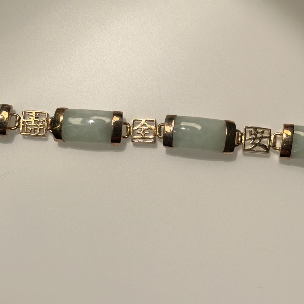 Jade sterling silver bracelet